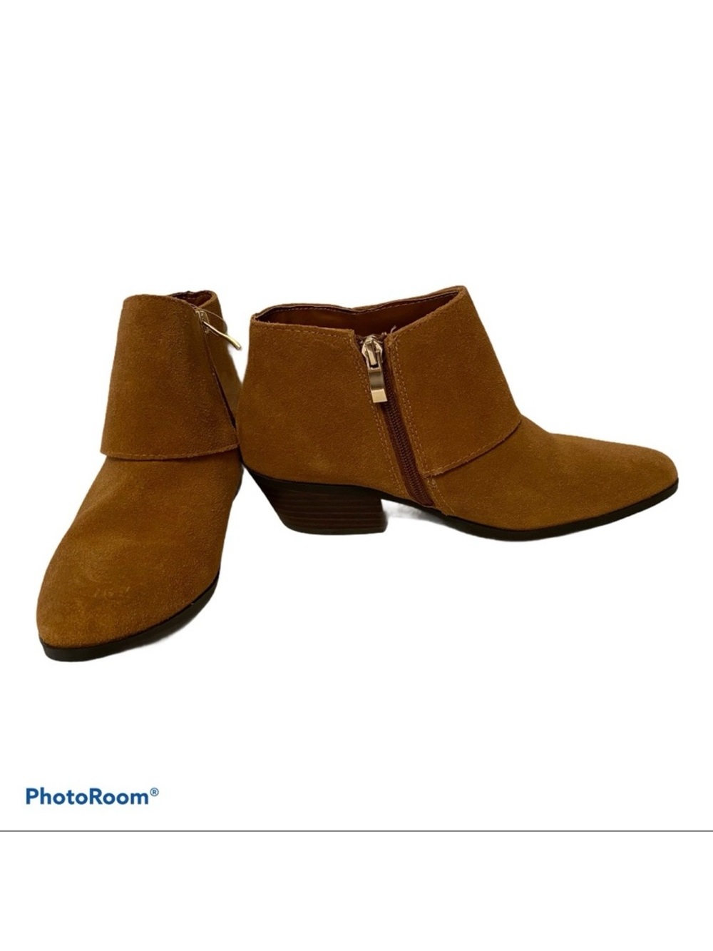 APRI NEW BOOTS ANKLE BOOTIE TAN BROWN SUEDE GALANT SHOES Size 7.5